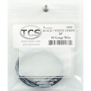 TCS 20 FT BLACK w WHITE STRIPE 1090 #30 DECODER WIRE